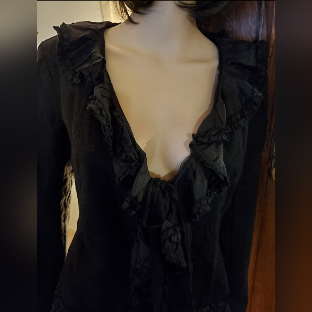 Hazel Anthropologie Black Dress Jacket - Picture 2 of 15